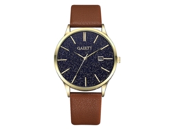 Reloj De Cuarzo Para Hombre Con Diseño De Cielo Estrellado Y Correa De Cuero Sintético De Moda.