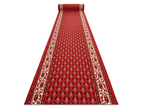 Alfombra de Pasillo Base Antideslizante Inko DYWANY LUSZCZOW (57 x 1050 cm - Rojo)