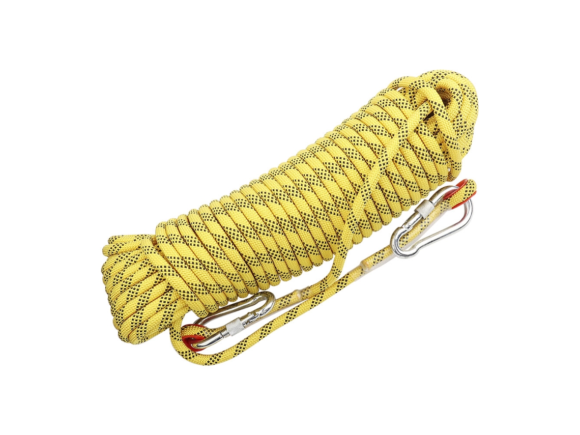 Cuerda de escalada para exteriores de 30 m y 10 mm, color amarillo.