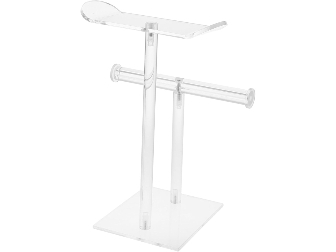 Suporte De Exibição Transparente De Camada Dupla Para Tiaras E Elásticos De Cabelo, Organizador.
