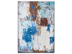 Impressão Para Parede Com Moldura Beliani Omagh De Material Sintético Azul 72x4x103