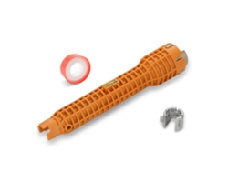 Llave Multifuncional Para Grifos Con Mango Antideslizante Y Cinta De Ptfe Para Instalación De Fontanería.