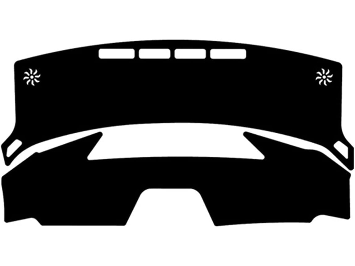 Alfombrilla Protectora De Cuero Microfibra Para El Salpicadero Del Toyota Prius 2016-2022 (negro/rojo, Sin