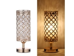 2026-lámpara De Mesa De Noche Tomshine Con Cristal Y 2 Puertos Usb De Carga Moderna Decorativa Para Dormitorio Oficina Sala