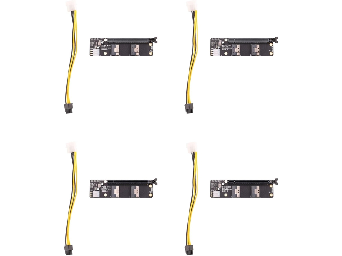 Tarjeta Adaptadora Slimsas 8i X2 A Pcie 4.0 X16 De 4 Puertos Gen4 Para Captura De Vídeo Y Gráficos En Red