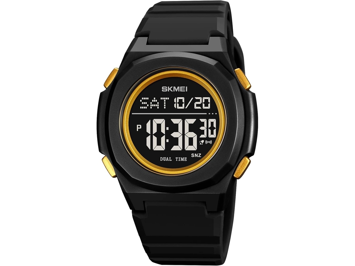 Reloj deportivo para hombre con correa de silicona resistente al agua y pantalla brillante