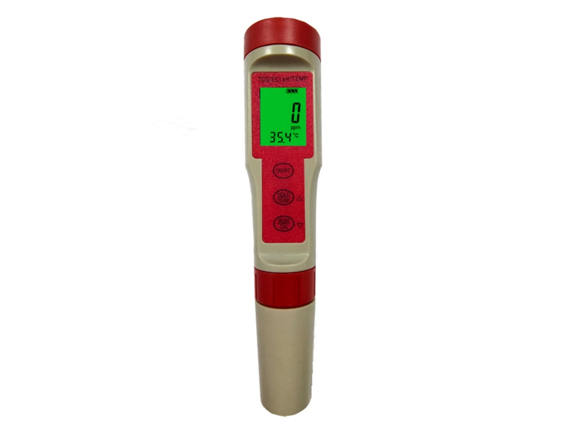 Medidor De Calidad Del Agua 4 En 1: Ph, Tds, Ec Y Temperatura Con Pantalla Sensible Hd - Preciso
