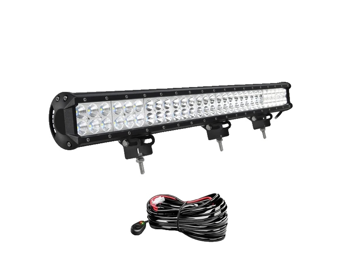 Barra de luces LED para todoterreno, SUV, ATV, varios tamaños, 1 x 180 W con kit de cableado OEM