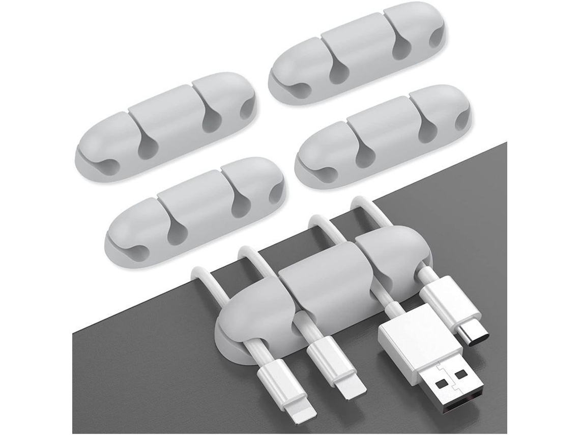 Paquete De 3 Soportes Para Cables De Escritorio, Organizador De Cables Con Adhesivo Fuerte Para Cables Usb/cables De Alimentación.