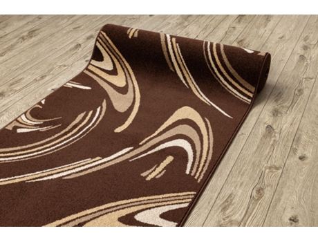 Alfombra de Pasillo Karmel Fryz - Coffee Marrón 80 cm