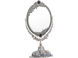 Espejo De Maquillaje Giratorio Antiguo Para Mesa De Cosméticos Decorativa Retro Con Soporte De Metal.
