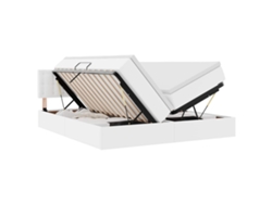 Syfax™ Cama Con Almacenamiento Y Led Puro 180 X 200 Cm Cuero Sintético