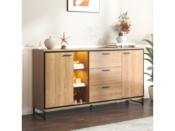 Aparador ELISEFASHION de 3 cajones en madera genérica (acabado premium, multiusos) negro