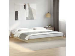 Estructura De Cama Sin Colchón Roble Sonoma 180x200 Cm