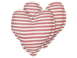 Lote de 2 cojines con motivo de corazón BELIANI Rubia de Algodón Blanco 45x45x15
