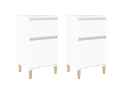 Mesitas de Noche LOVELY HOME Mesinha 2 Pcs 40X35X70 Cm Branco
