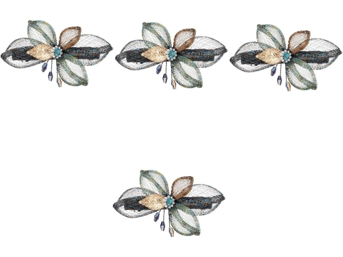 Juego De 4 Pinzas Para El Cabello Con Cristales, Elegante Accesorio Para Adultos.