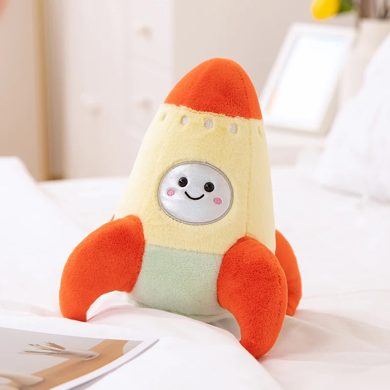 Peluche de cohete espacial MDUG (cohete amarillo de 27 cm)