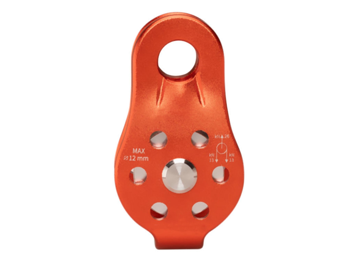 Polea fija de aluminio para escalada, montañismo y rescate.