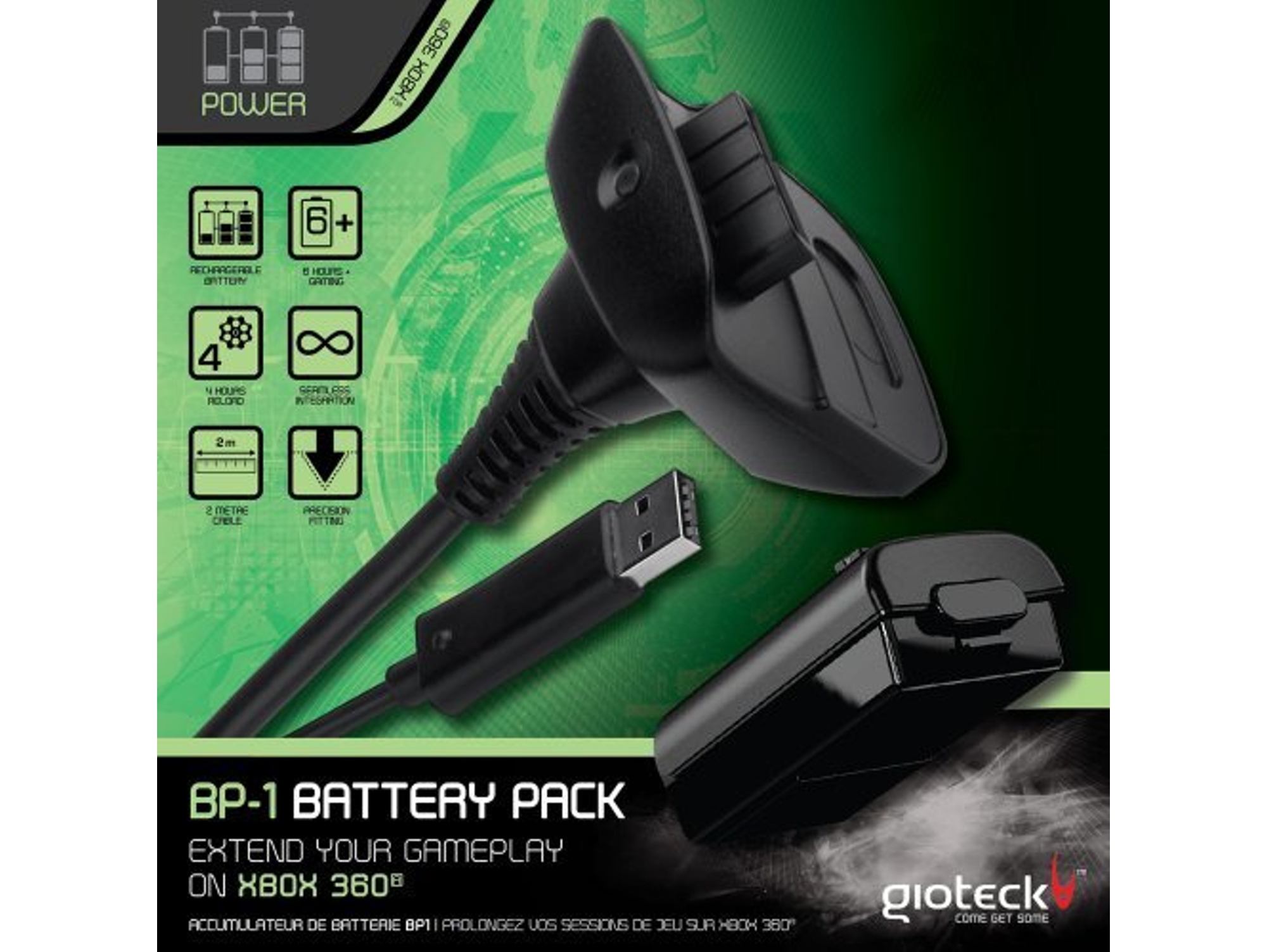 Pack Battery Play & Charge Xbox 360 GIOTECK