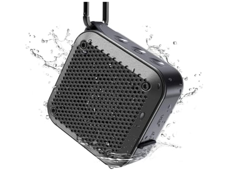 Altavoces Bluetooth impermeables portátiles, altavoces portátiles pequeños inalámbricos Bluetooth, altavoces impermeables IPX7, negro