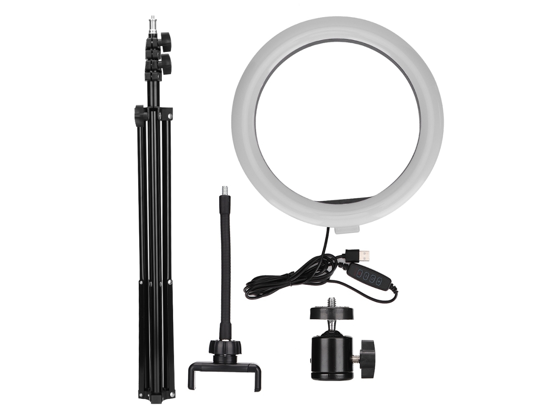 Anillo De Luz Led Para Teléfono, Soporte Para Selfie, Regulable, Exclusivo Del Almacén Exterior