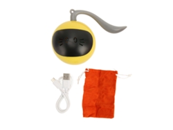 Pelota De Juguete Automática Para Gatos Con Control Táctil Inteligente, Luz Led, Recargable Por Usb, Color Amarillo.