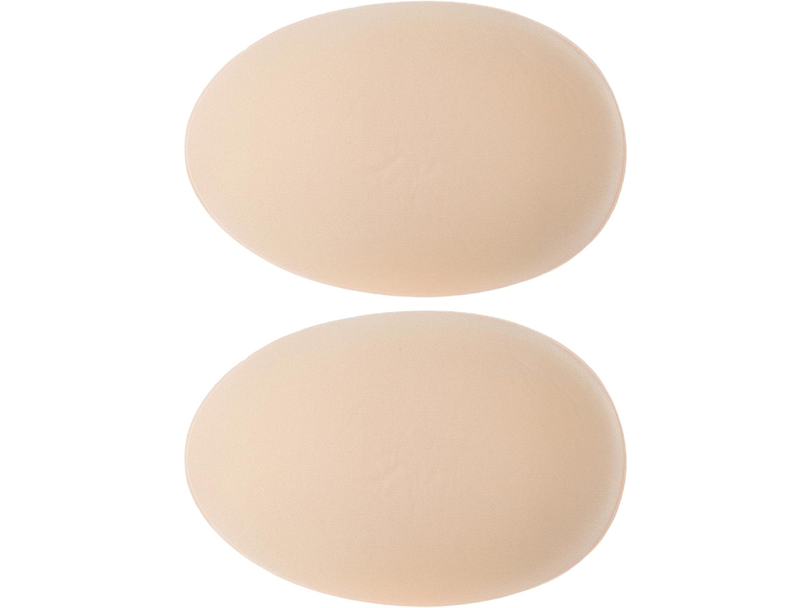 Almohadillas autoadhesivas para los músculos del pecho, 1 par, color caqui beige, almohadilla de empuje reemplazable.
