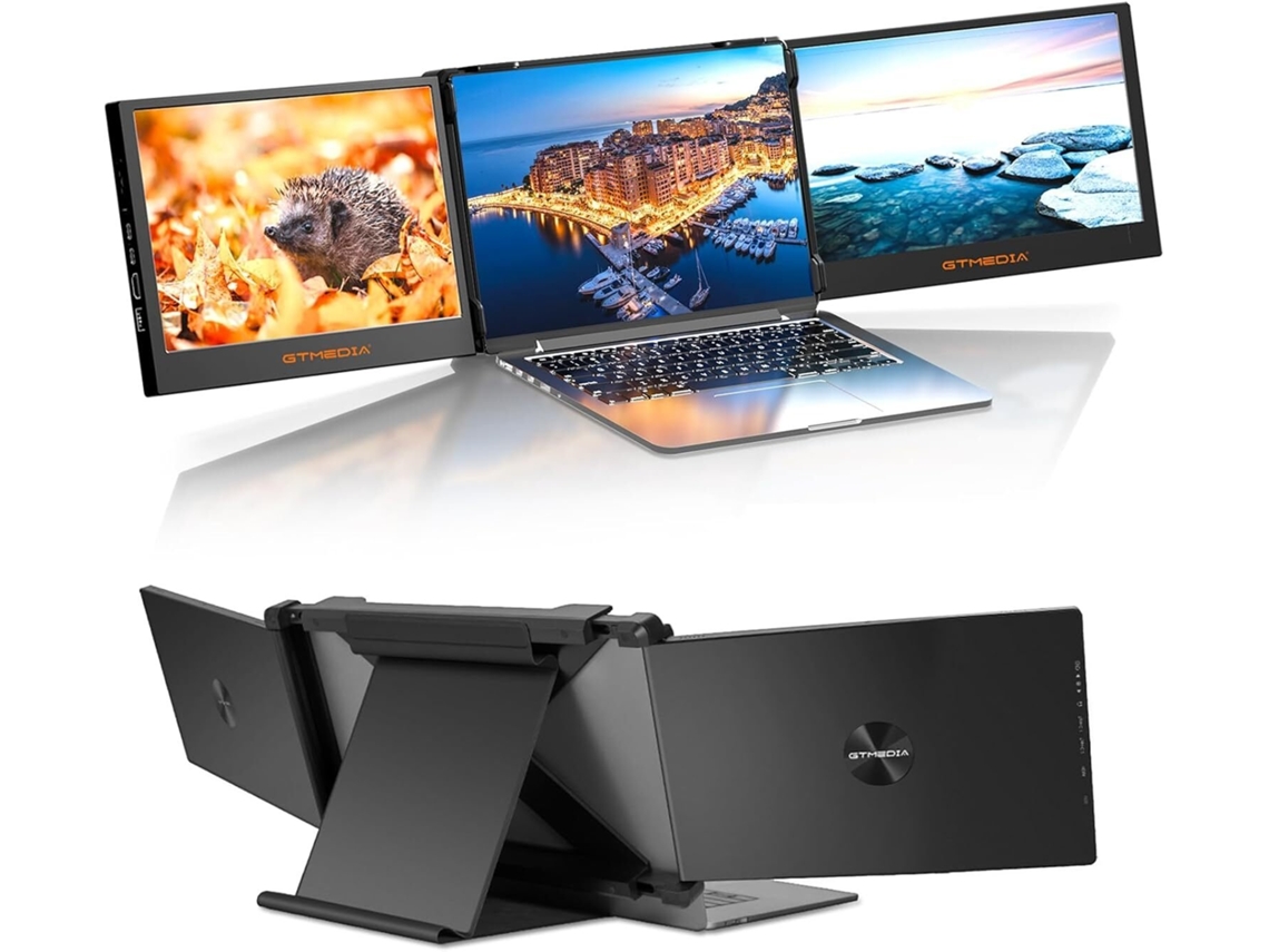 Gtmedia Monitor Extendido De Pantalla Dual Para Computadora Portátil Fhd 1080p De 11.6 Pulgadas