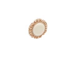 Pomo Para Muebles En Zamac Y Porcelana 45 Mm De Diámetro Pátina Oro Real Y Marfil.