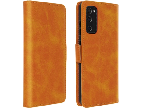 Funda Samsung Galaxy S20 FE AVIZAR Vintage Tarjetero Marrón
