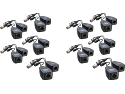 10 Pares De Transceptores Coaxiales Bnc Para Cctv Con Balun De Potencia De Vídeo