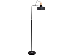 Lámpara de Pie FABRILAMP Anusca (Negro - E27 - Máx. 60W - Madera - Metal)