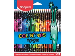 Caixa 24 Lápis Cor Maped Color Peps Monsters