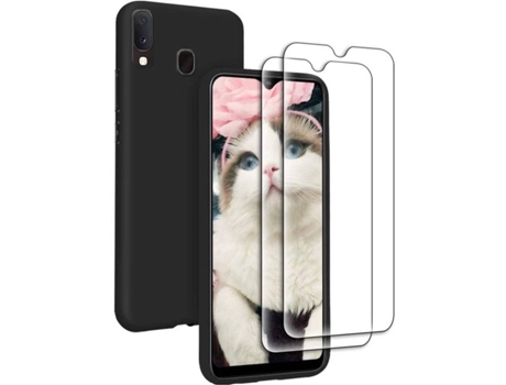 Carcasa + Protector Samsung Galaxy A20e HONGWE. Negro