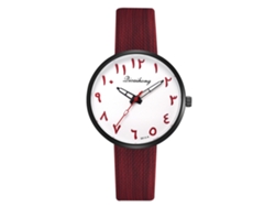 Reloj De Pulsera De Cuarzo Sencillo De Aleación Para Mujer (rojo)