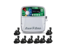 Programador de Riego automático Eléctrico ESP-TM2 8 zonas Interior Rain Bird 8 Electroválvulas 100HV 24V 1 SUINGA