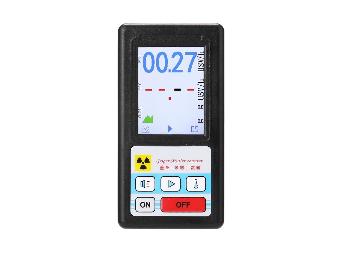 Detector de radiación nuclear, contador Geiger portátil de sensibilidad profesional con sensor de tubo GM avanzado para una detección precisa en tiempo real.
