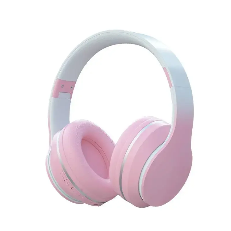 Auriculares Bluetooth Degradados (rosa) Con Micrófono