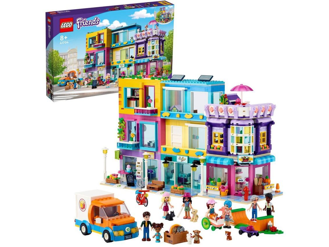 LEGO Friends: Edifício de Rua Principal, Kit de Construção de Bloco de Apartamentos com Loja e Café, 8+ Anos (1682 peças)