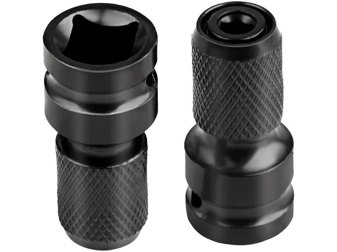 Adaptador De Herramienta De Impacto, 1/2" Cuadrado A 1/4" Hexagonal, Para Llave De Impacto Y Portabrocas, 2 Piezas