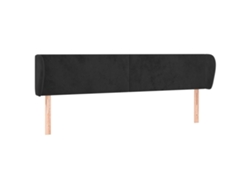 Maison Exclusive - Cabecero De Terciopelo Negro 203x23x78/88 Cm