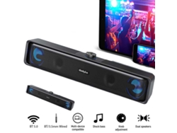Altavoz Lenovo Ts32 Usb Bluetooth 5.0 Con Sonido Estéreo De 360º Y Graves Profundos, Compatible Con Pc, Tv Y Teléfonos Móviles.