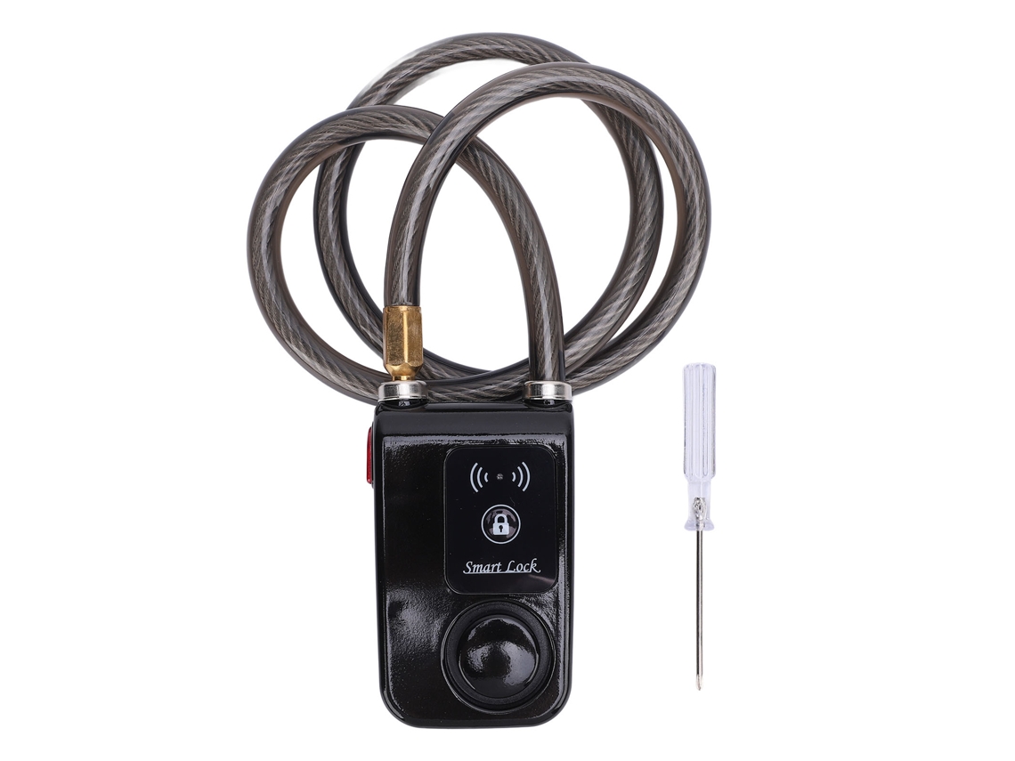 Cadeado Inteligente Para Moto Sem Chave Bluetooth Com Alarme Anti-roubo Resistente À Água Ip44 Preto