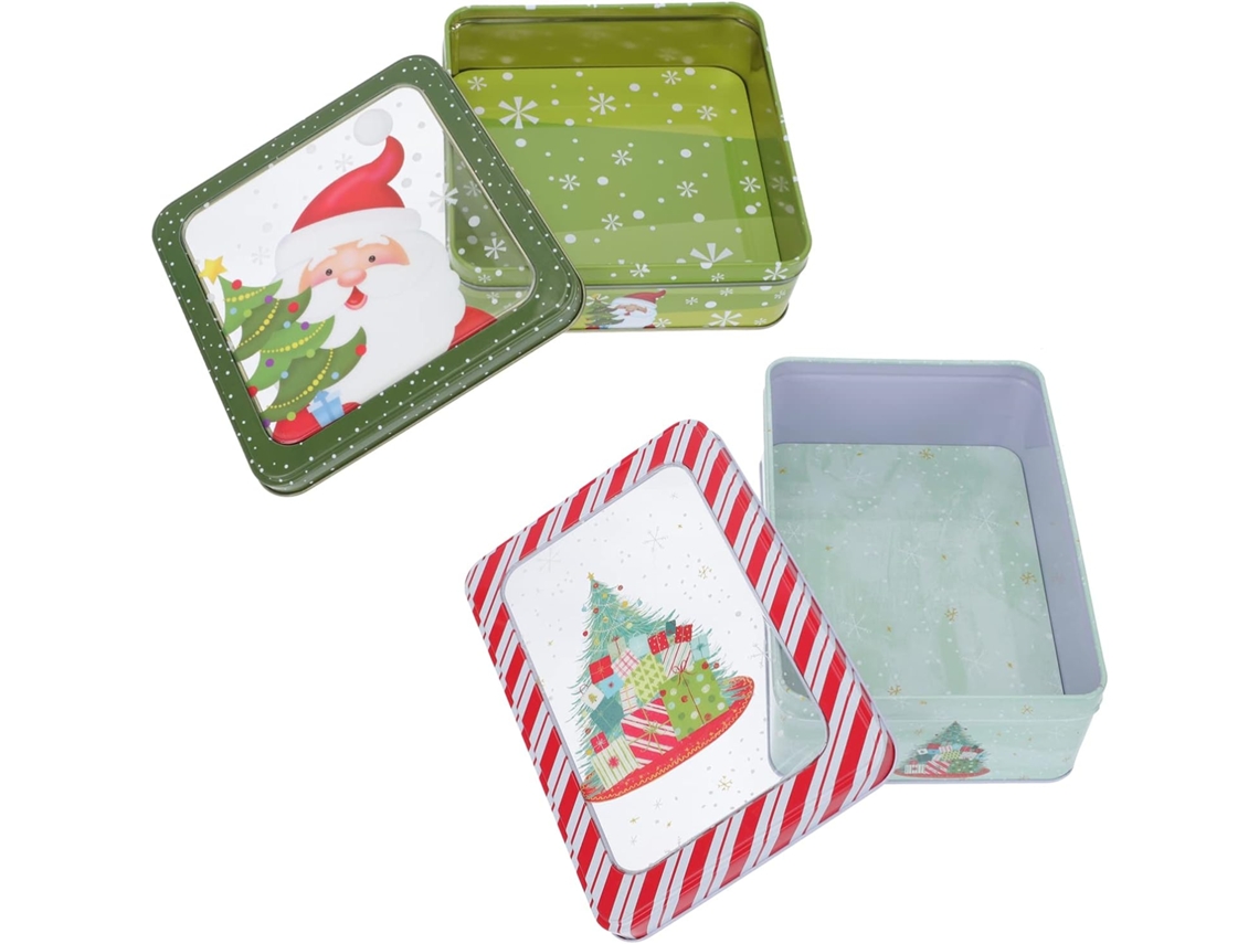 Lata Para Galletas Fabricada Con Un Material Ligero Y Duradero Muy Práctica Latas Dulces Navideños Fabricadas