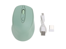 Ratón Inalámbrico Bluetooth 5.0 2.4g De Modo Dual Con Receptor Usb Para Pc/portátil, Silencioso, Recargable, 800-1600 Dpi, Verde.