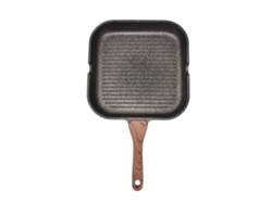Sartenes Cuadradas Antiadherentes De Aluminio De 28 Cm Para Placas De Inducción, Ideales Para Filetes Y Tocino.