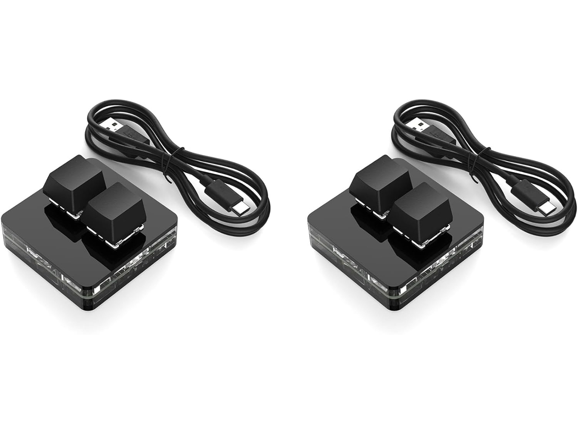 2 Mini Teclados Mecánicos Programables Osu Rgb Personalizables De 2 Teclas Para El Trabajo
