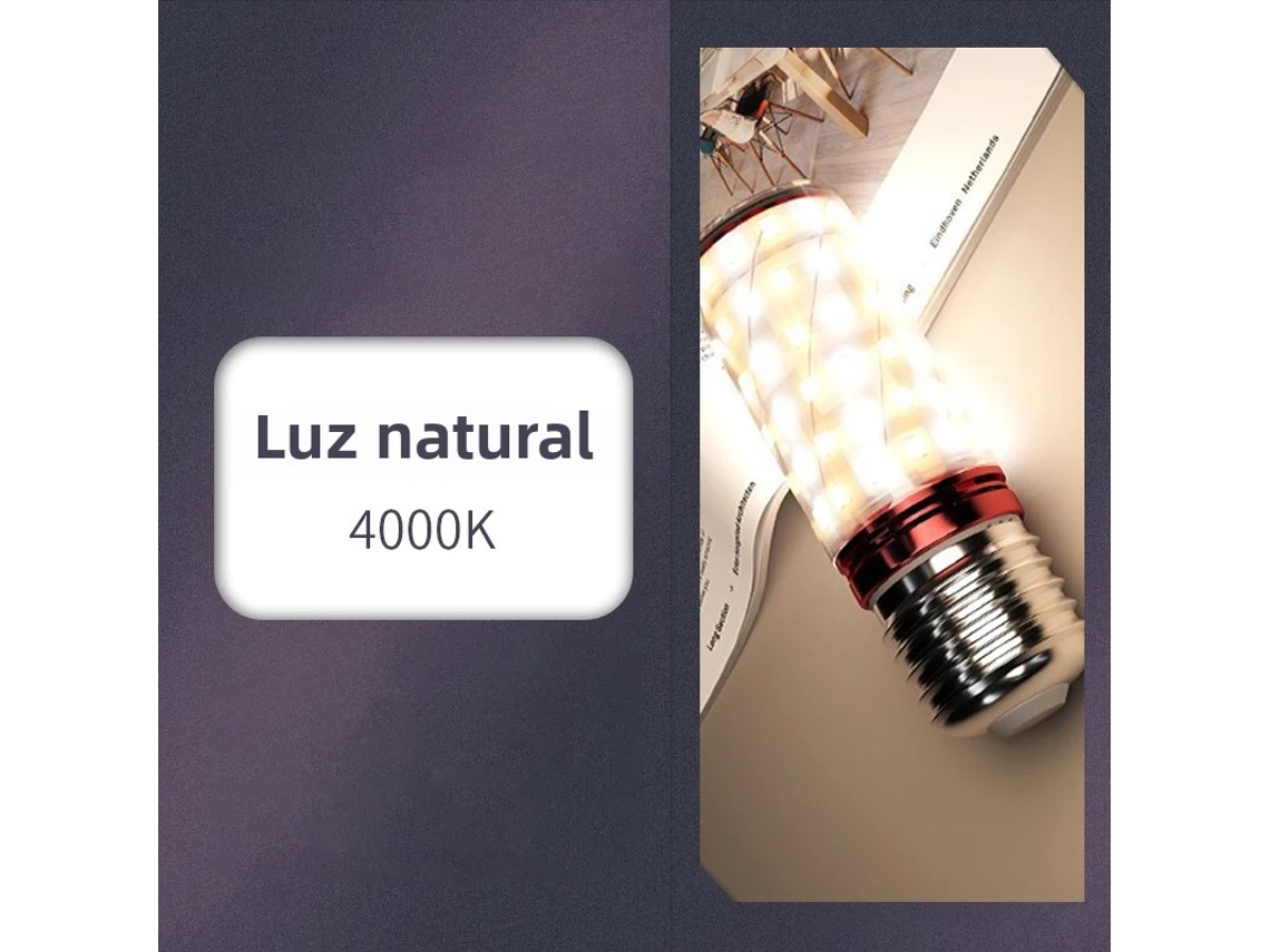 (luz Natural, Casquillo De Rosca E14 De 9 W) 10 Bombillas Led Tipo Maíz, Chip Smd2835