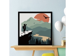 Kit De Pintura Al Óleo Digital Para Niños, Con Marco, Tamaño 20x20cm, Ideal Para La Decoración De La Sala De Estar Y El Dormitorio.